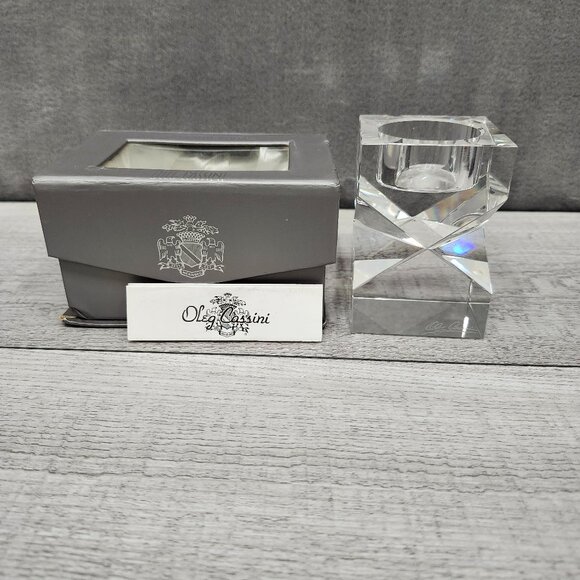 Oleg Cassini Other - Oleg Cassini Crystal Votive Candle Holder with Signature